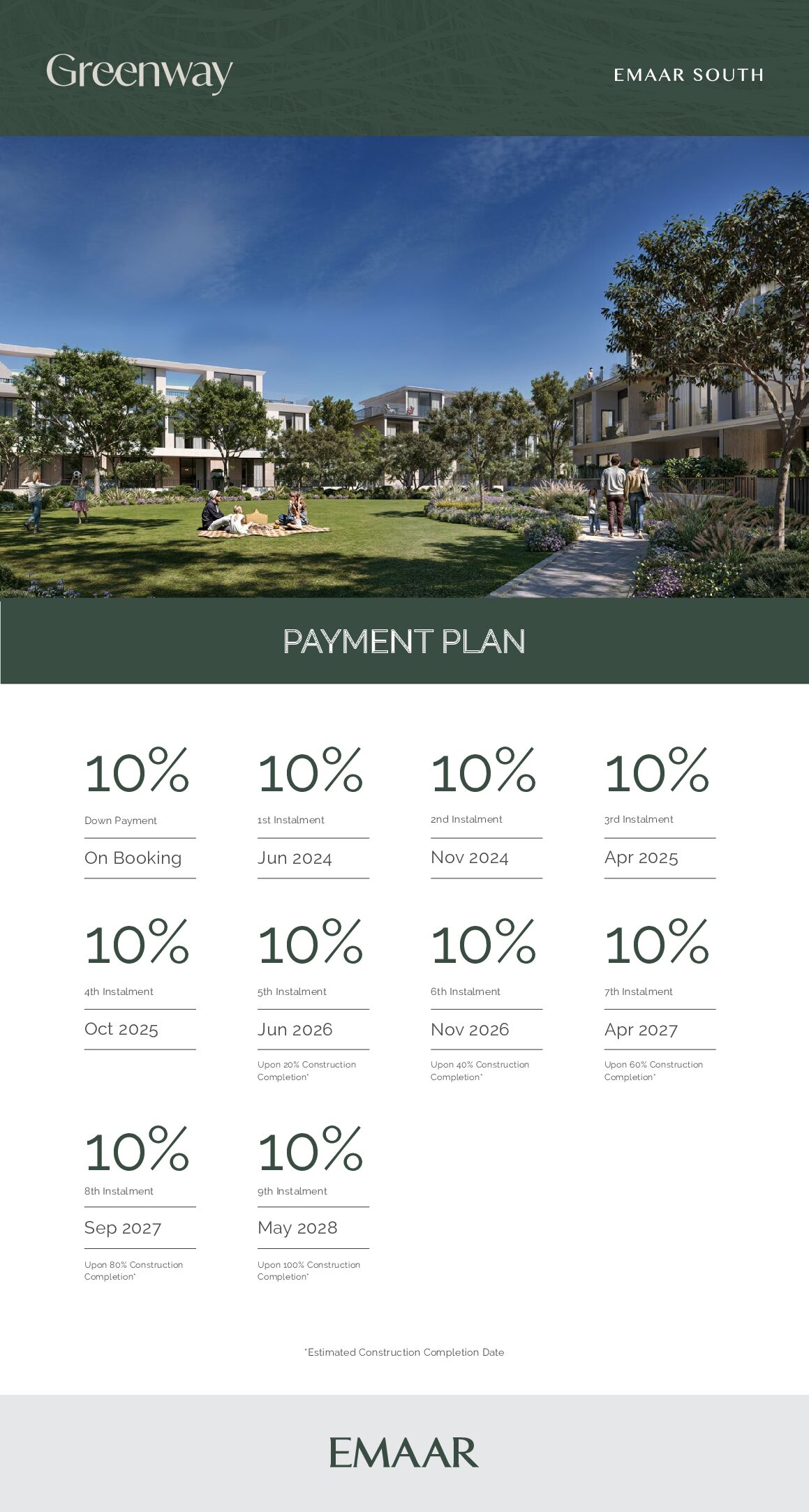 EMAAR-GREENWAY-PAYMENT-PLAN